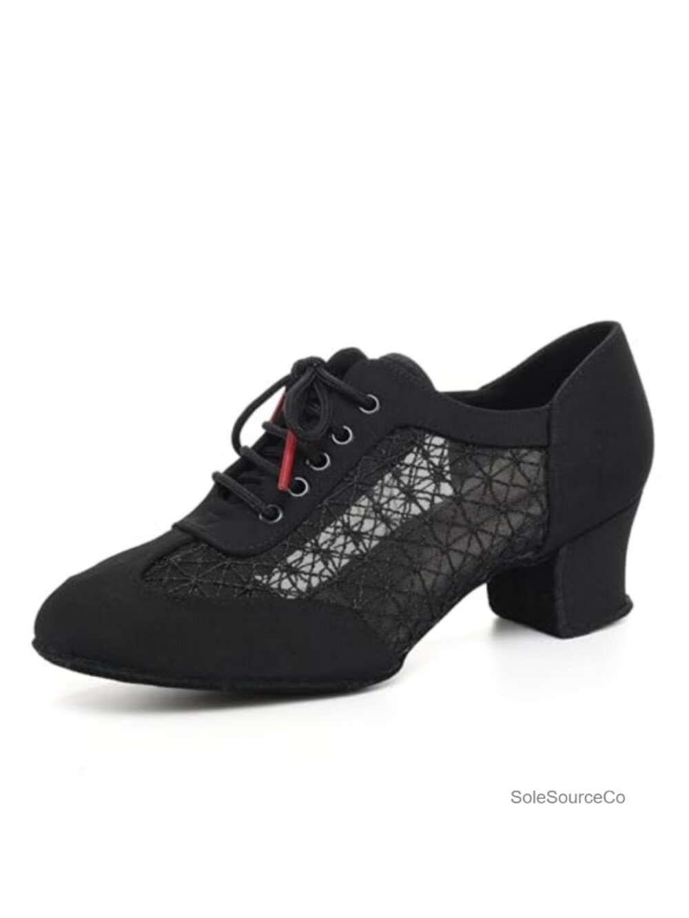 Women's Latin Dance Shoes Closed Toe Lace-up 5cm Heel Practice Salsa Tango